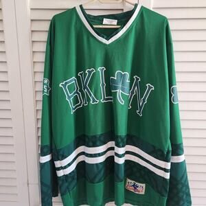 Green and White Brooklyn Jersey MLB